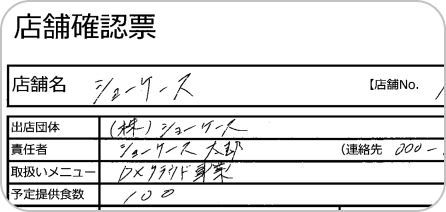 手書きの文字