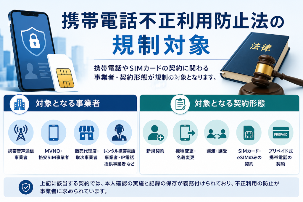 携帯電話不正利用防止法の規制対象
