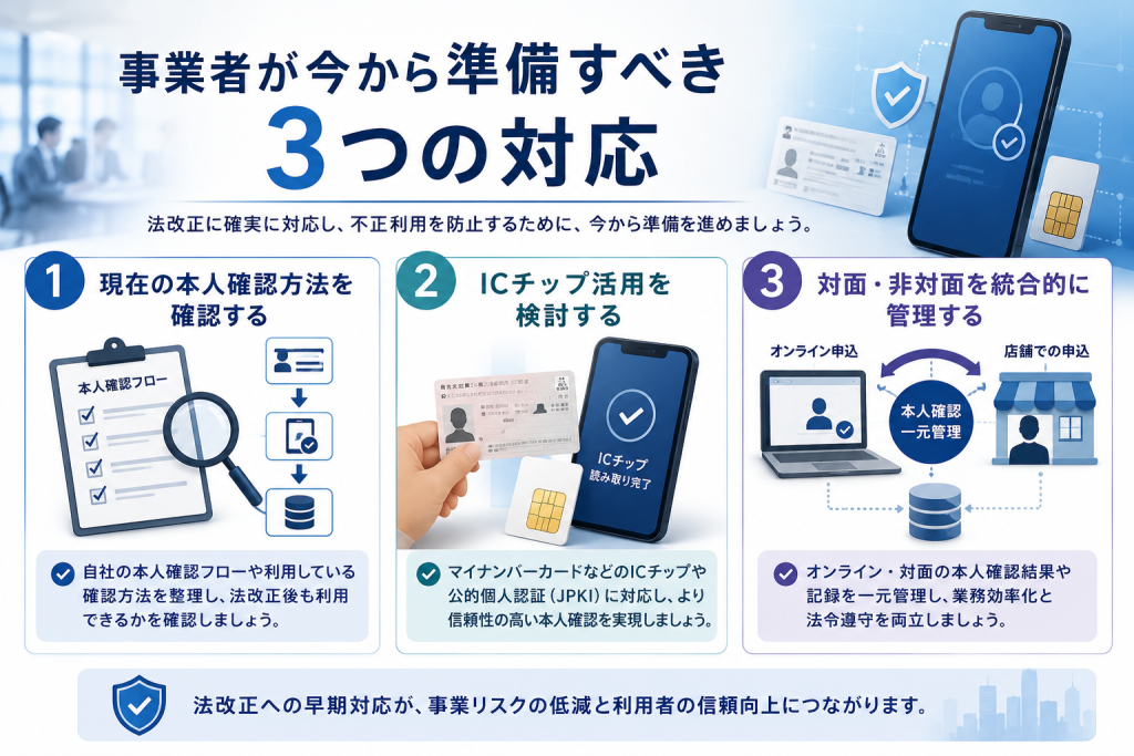 事業者が今から準備すべき3つの対応