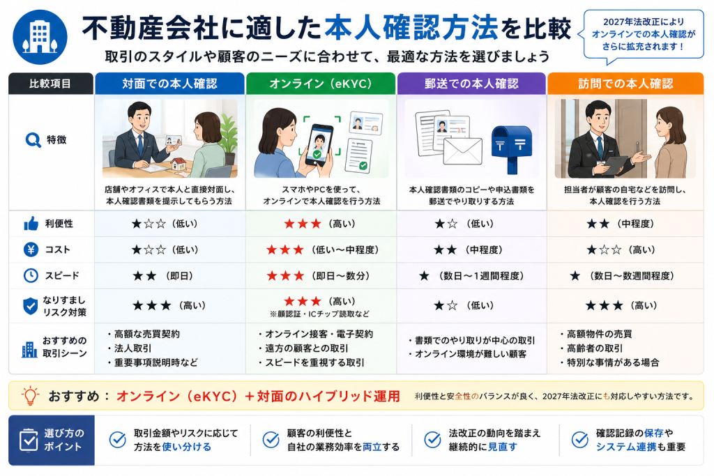 不動産会社に適した本人確認方法