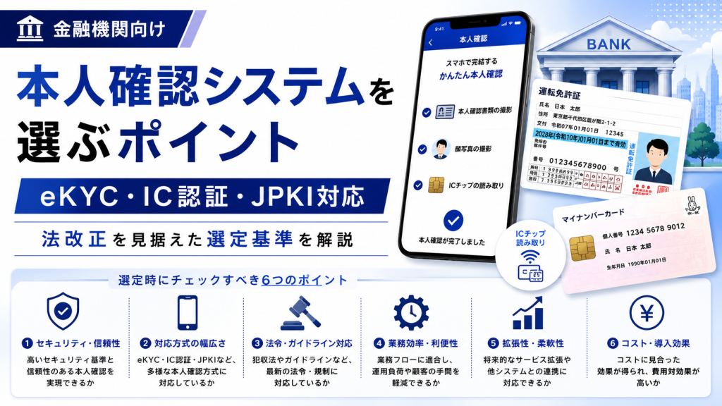金融機関向け本人確認システムを選ぶポイント